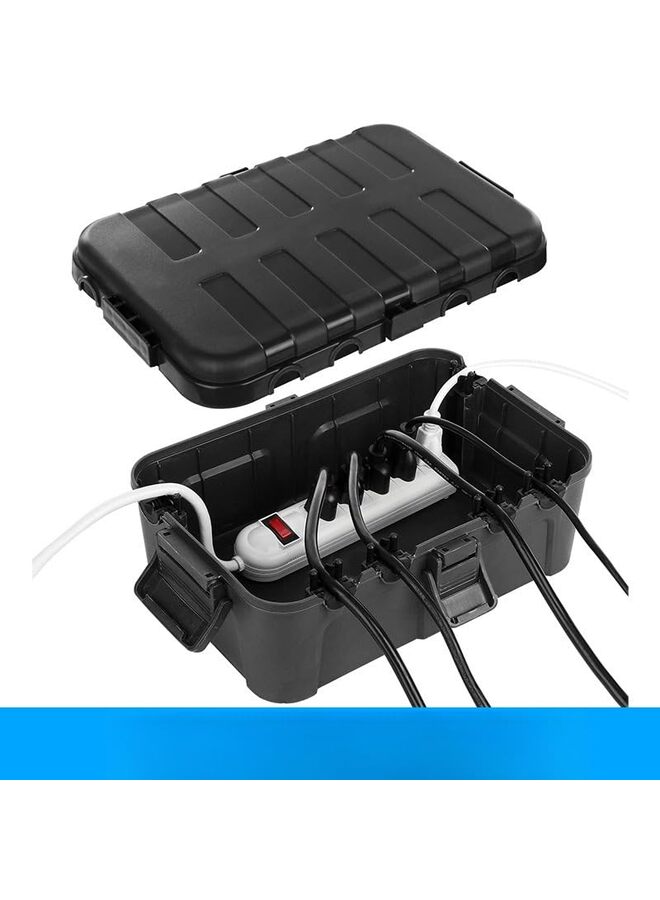 يُسلِّم صندوق كهربائي خارجي، أغطية منافذ كهربائية خارجية مقاومة للماء بمعيار IP54، أغطية أسلاك تمديد مقاومة للعوامل الجوية، تحمي المنافذ والمقابس والمآخذ والمؤقتات وشرائط الطاقة، ومصابيح الزينة كبيرة الحجم. - Image 1